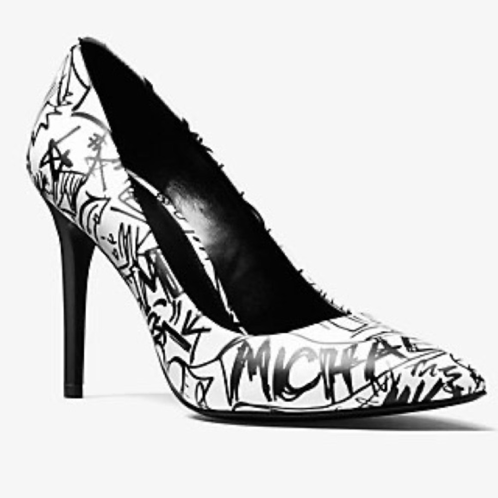 Michael Kors Claire Graffiti Leather